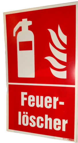 Hinweisschild feuerlöscher - hinweisschild,