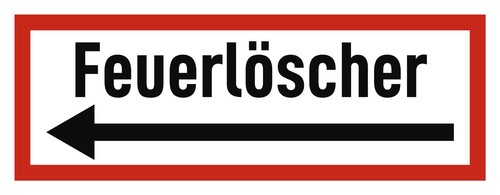Feuerlöscher hinweisschild - -,