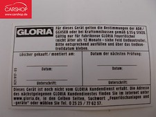 Gloria Feuerlöscher Schild