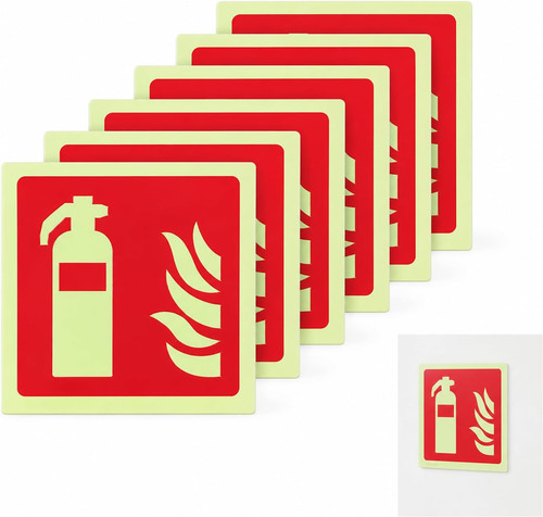 Feuerlöscher schild leuchtend - schild,